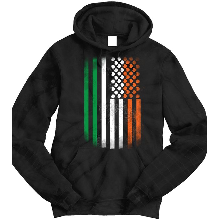 Cool Irish American Flag Tie Dye Hoodie