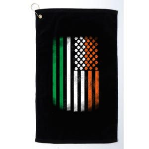 Cool Irish American Flag Platinum Collection Golf Towel