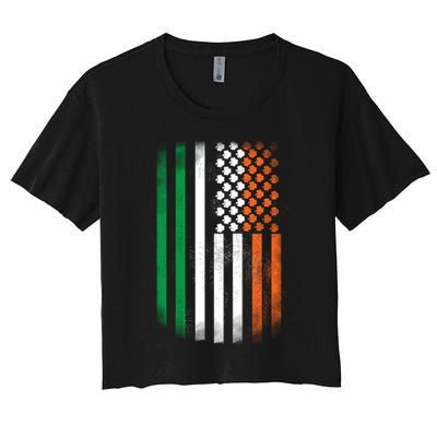 Cool Irish American Flag Crop Top