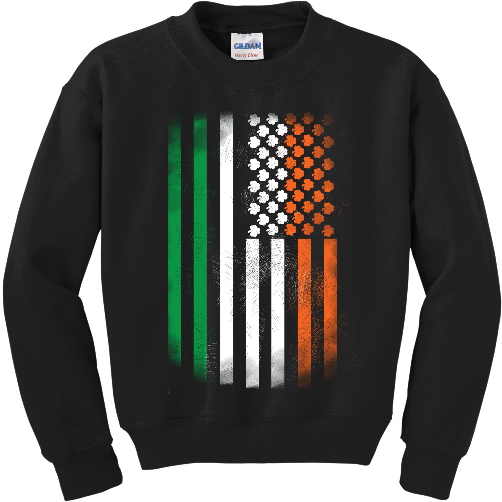 Cool Irish American Flag Kids Sweatshirt