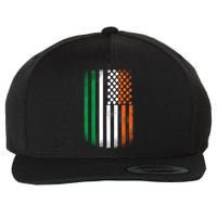 Cool Irish American Flag Wool Snapback Cap