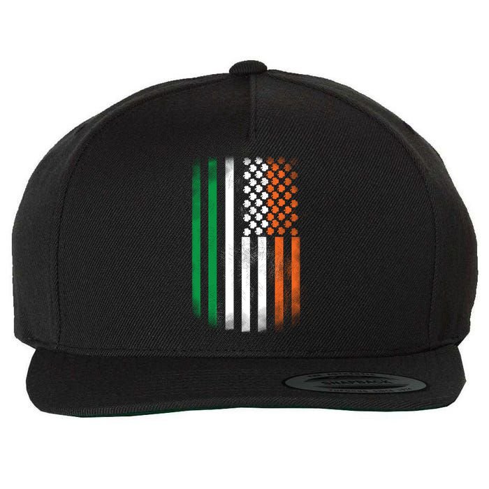 Cool Irish American Flag Wool Snapback Cap