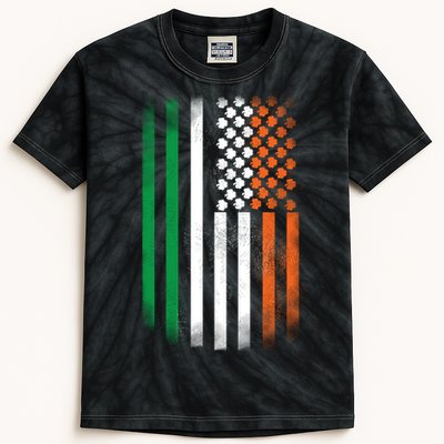 Cool Irish American Flag Kids Tie-Dye T-Shirt