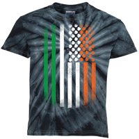 Cool Irish American Flag Kids Tie-Dye T-Shirt