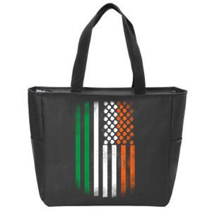 Cool Irish American Flag Zip Tote Bag