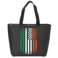 Cool Irish American Flag Zip Tote Bag