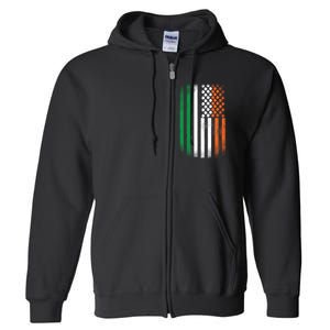 Cool Irish American Flag Full Zip Hoodie