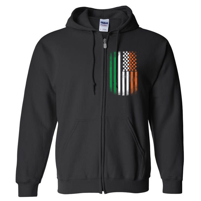 Cool Irish American Flag Full Zip Hoodie