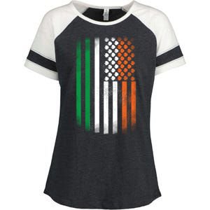 Cool Irish American Flag Enza Ladies Jersey Colorblock Tee