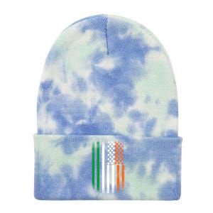 Cool Irish American Flag Tie Dye 12in Knit Beanie