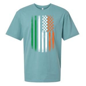 Cool Irish American Flag Sueded Cloud Jersey T-Shirt