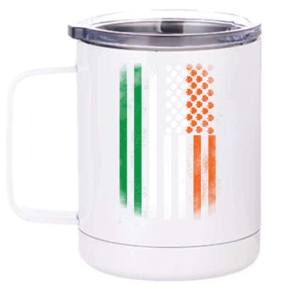 Cool Irish American Flag 12 oz Stainless Steel Tumbler Cup