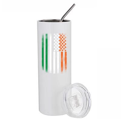 Cool Irish American Flag Stainless Steel Tumbler