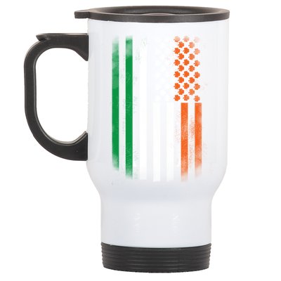 Cool Irish American Flag Stainless Steel Travel Mug