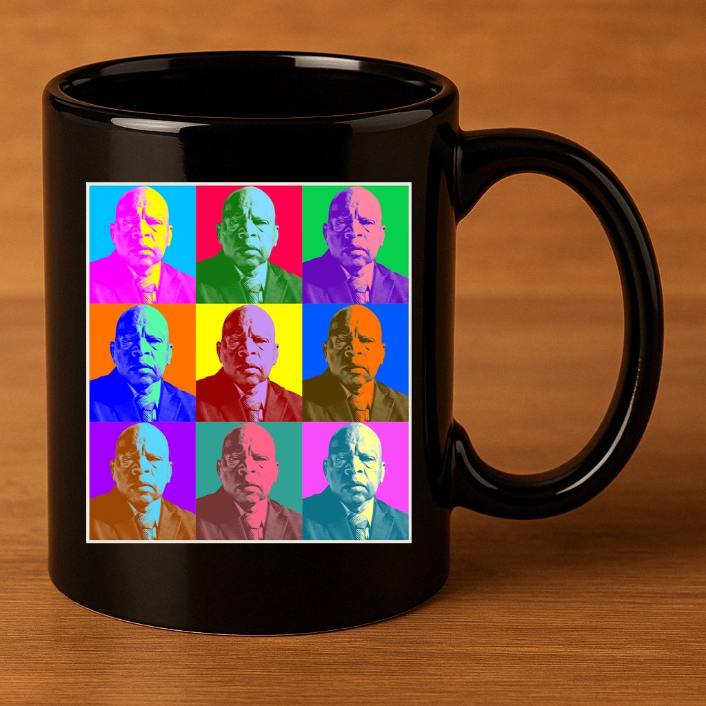 Cool John Lewis Pop Art 11oz C Handle Ceramic Mug