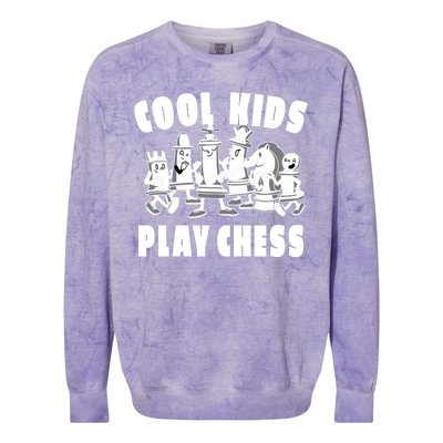 Cool Kids Play Chess Colorblast Crewneck Sweatshirt