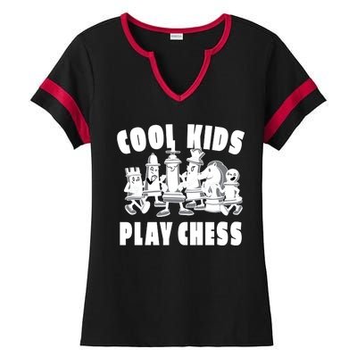 Cool Kids Play Chess Ladies Halftime Notch Neck Tee