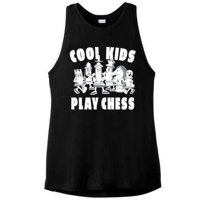 Cool Kids Play Chess Ladies PosiCharge Tri-Blend Wicking Tank