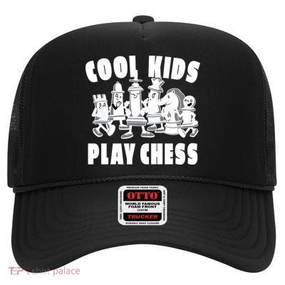 Cool Kids Play Chess High Crown Mesh Back Trucker Hat