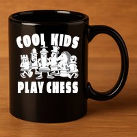 Cool Kids Play Chess 11oz C Handle Ceramic Mug