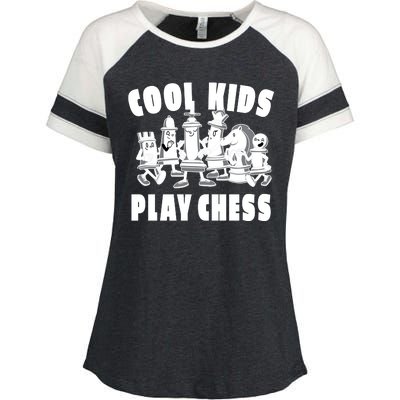 Cool Kids Play Chess Enza Ladies Jersey Colorblock Tee