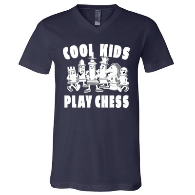 Cool Kids Play Chess V-Neck T-Shirt