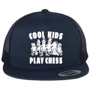 Cool Kids Play Chess Flat Bill Trucker Hat