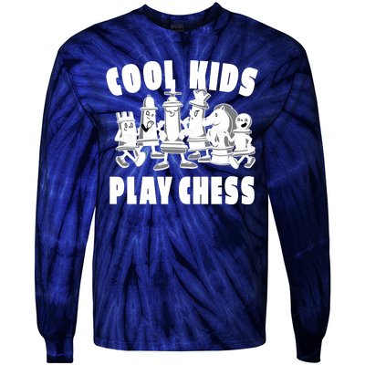 Cool Kids Play Chess Tie-Dye Long Sleeve Shirt