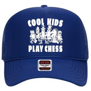 Cool Kids Play Chess High Crown Mesh Back Trucker Hat