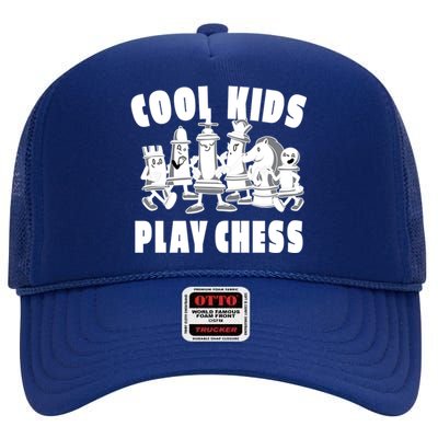 Cool Kids Play Chess High Crown Mesh Back Trucker Hat