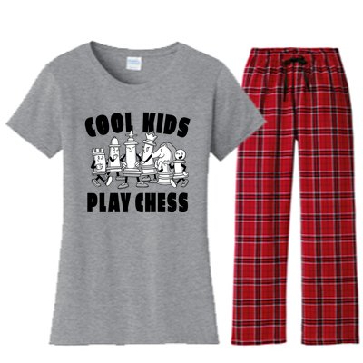 Cool Kids Play Chess Women's Flannel Pajama Set