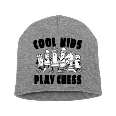 Cool Kids Play Chess Short Acrylic Beanie