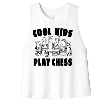 Cool Kids Play Chess Women's Racerback Cropped Tank