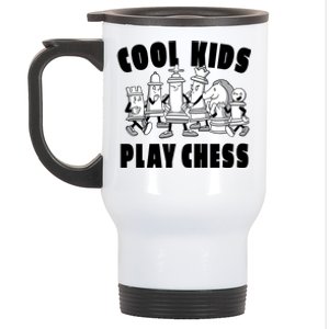 Cool Kids Play Chess Stainless Steel Travel Mug