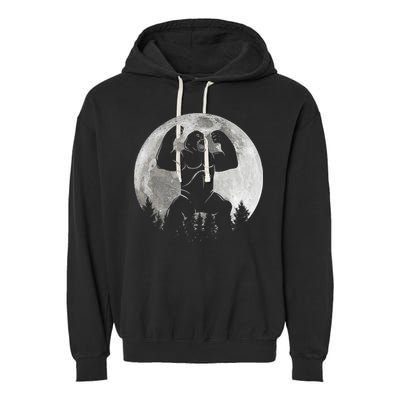 Cool King Kong Monster Full Moon Garment-Dyed Fleece Hoodie