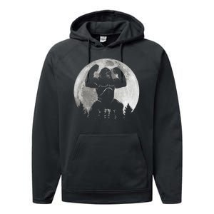 Cool King Kong Monster Full Moon Performance Fleece Hoodie