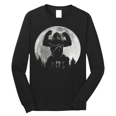 Cool King Kong Monster Full Moon Long Sleeve Shirt