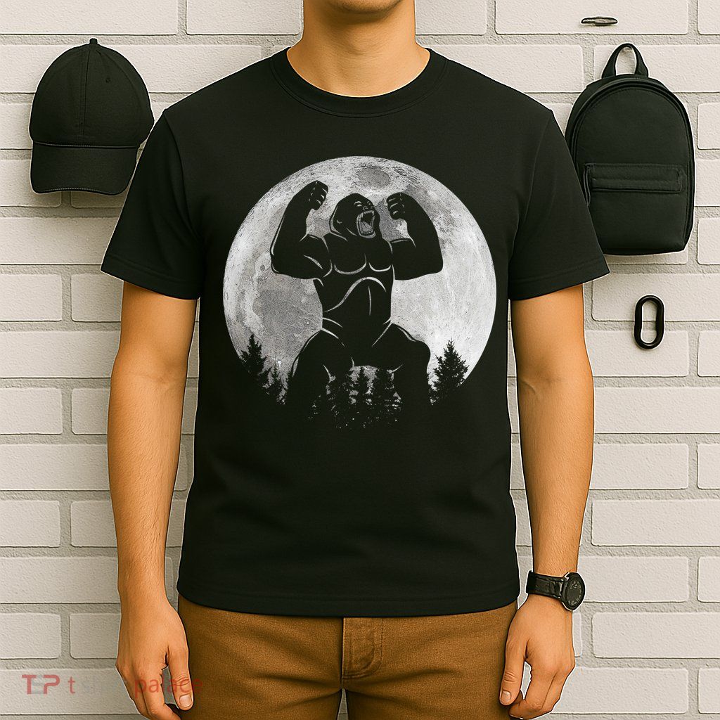 Cool King Kong Monster Full Moon T-Shirt