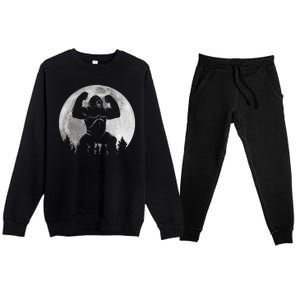 Cool King Kong Monster Full Moon Premium Crewneck Sweatsuit Set