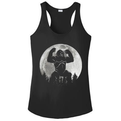 Cool King Kong Monster Full Moon Ladies PosiCharge Competitor Racerback Tank