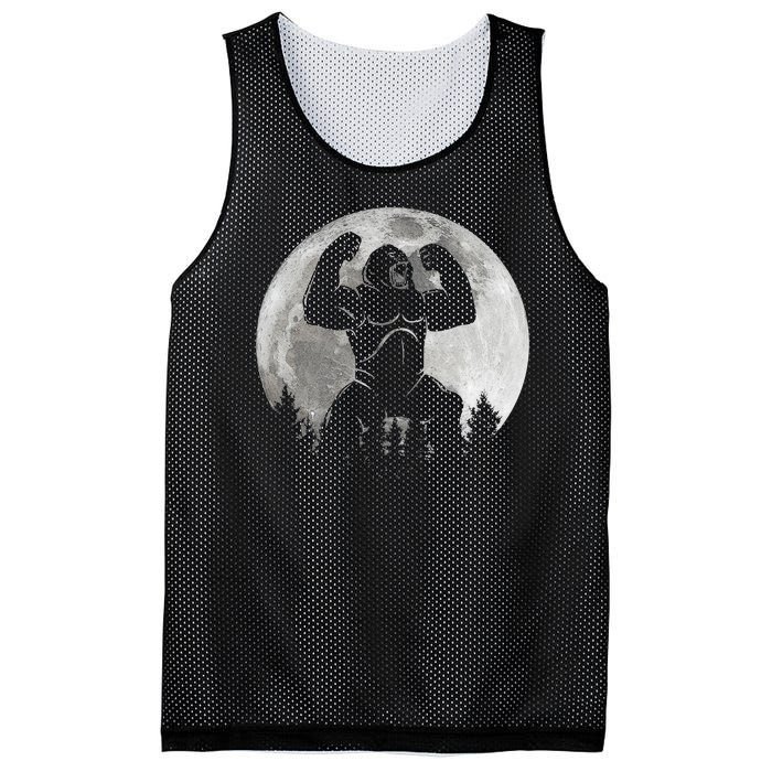 Cool King Kong Monster Full Moon Mesh Reversible Basketball Jersey Tank