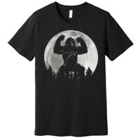 Cool King Kong Monster Full Moon Premium T-Shirt