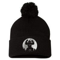 Cool King Kong Monster Full Moon Pom Pom 12in Knit Beanie