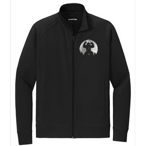 Cool King Kong Monster Full Moon Stretch Full-Zip Cadet Jacket