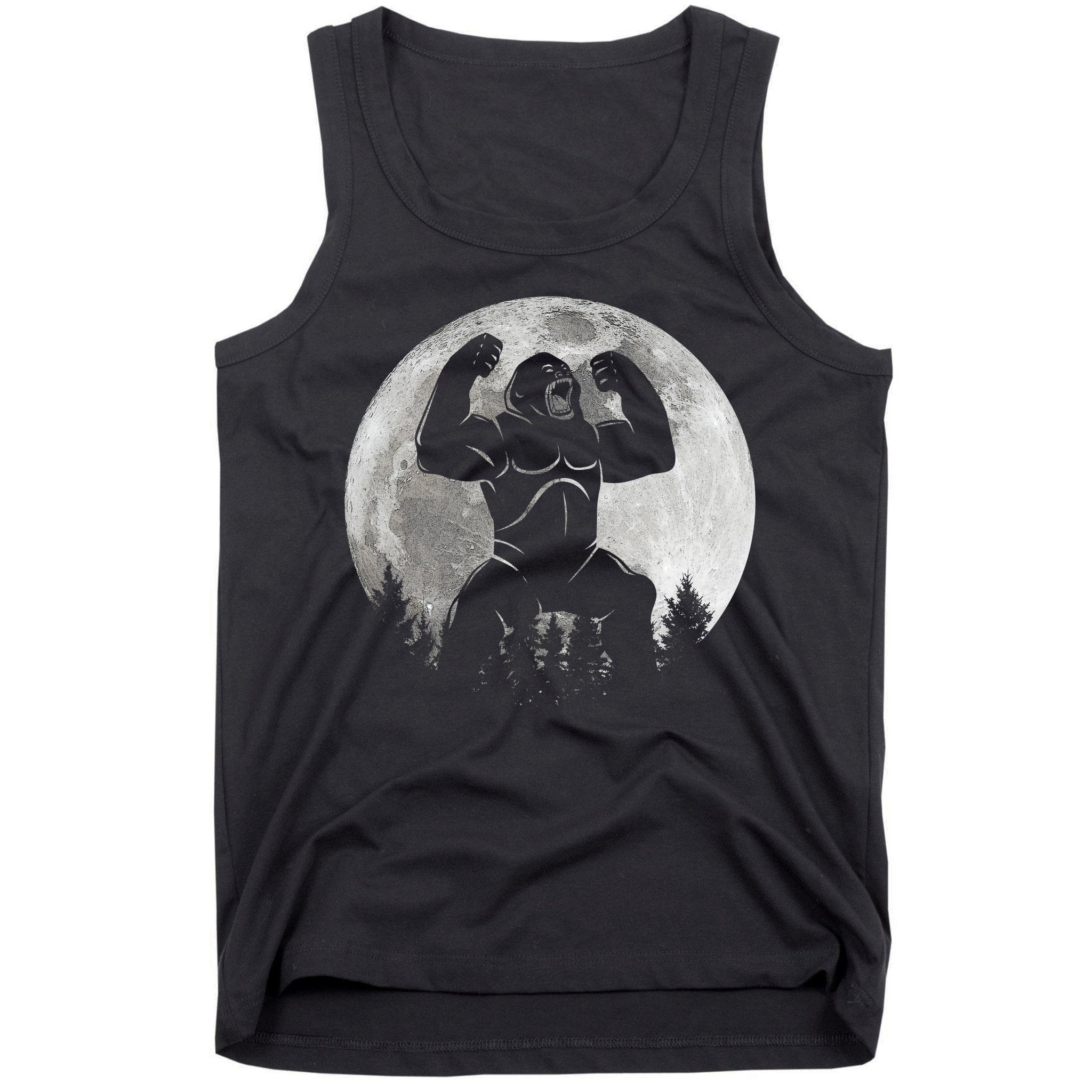 Cool King Kong Monster Full Moon Tank Top