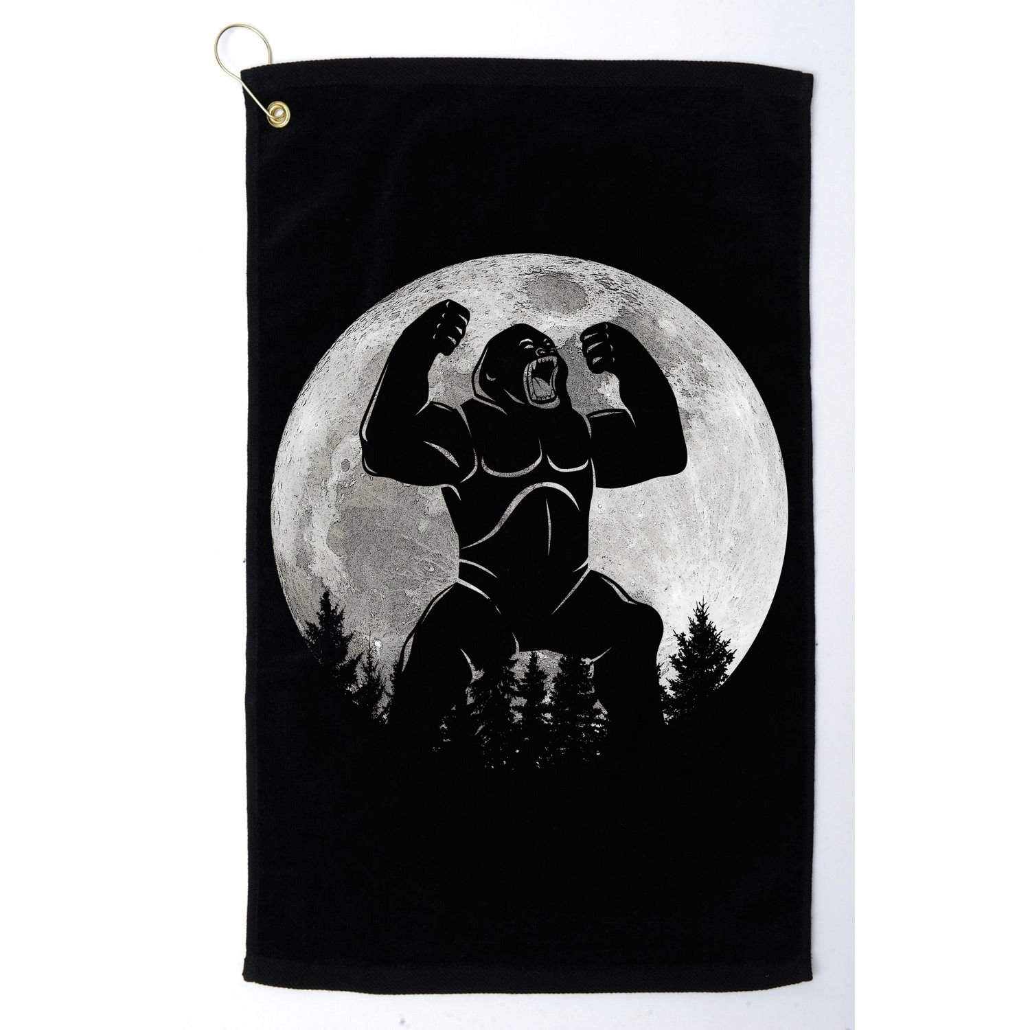 Cool King Kong Monster Full Moon Golf Towel