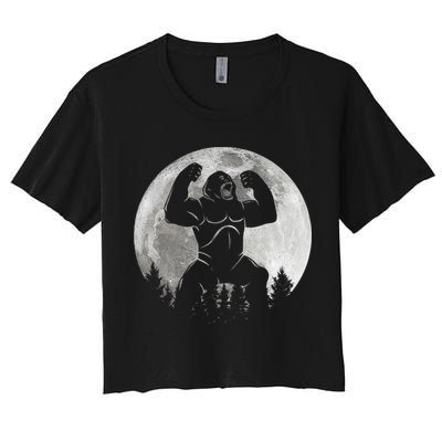 Cool King Kong Monster Full Moon Crop Top
