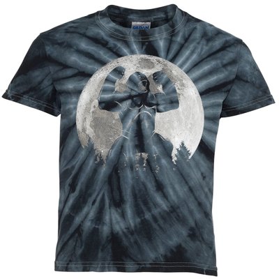 Cool King Kong Monster Full Moon Kids Tie-Dye T-Shirt