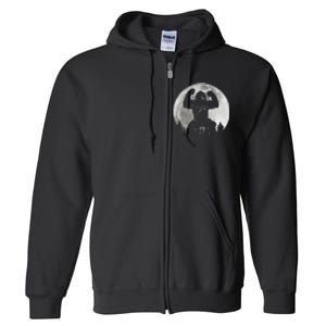 Cool King Kong Monster Full Moon Full Zip Hoodie