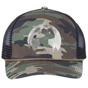 Cool King Kong Monster Full Moon Retro Rope Trucker Hat Cap